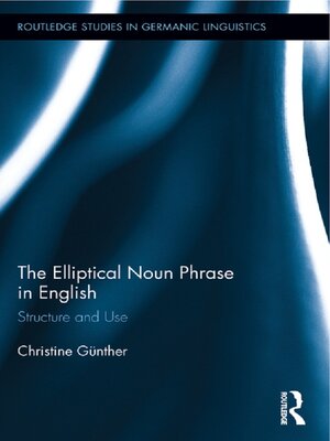 cover image of The Elliptical Noun Phrase in English